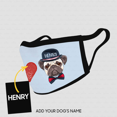 Personalized Dog Gift Idea - I Love Pug For Dog Lovers - Cloth Mask